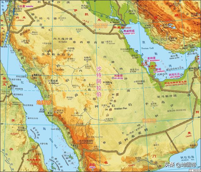 中东地图高清版大图 中文版，中东地图怎么画