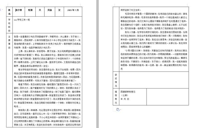 优秀少先队员推荐表主要事迹怎么填300字，优秀少先队员推荐表主要事迹怎么填100字左右